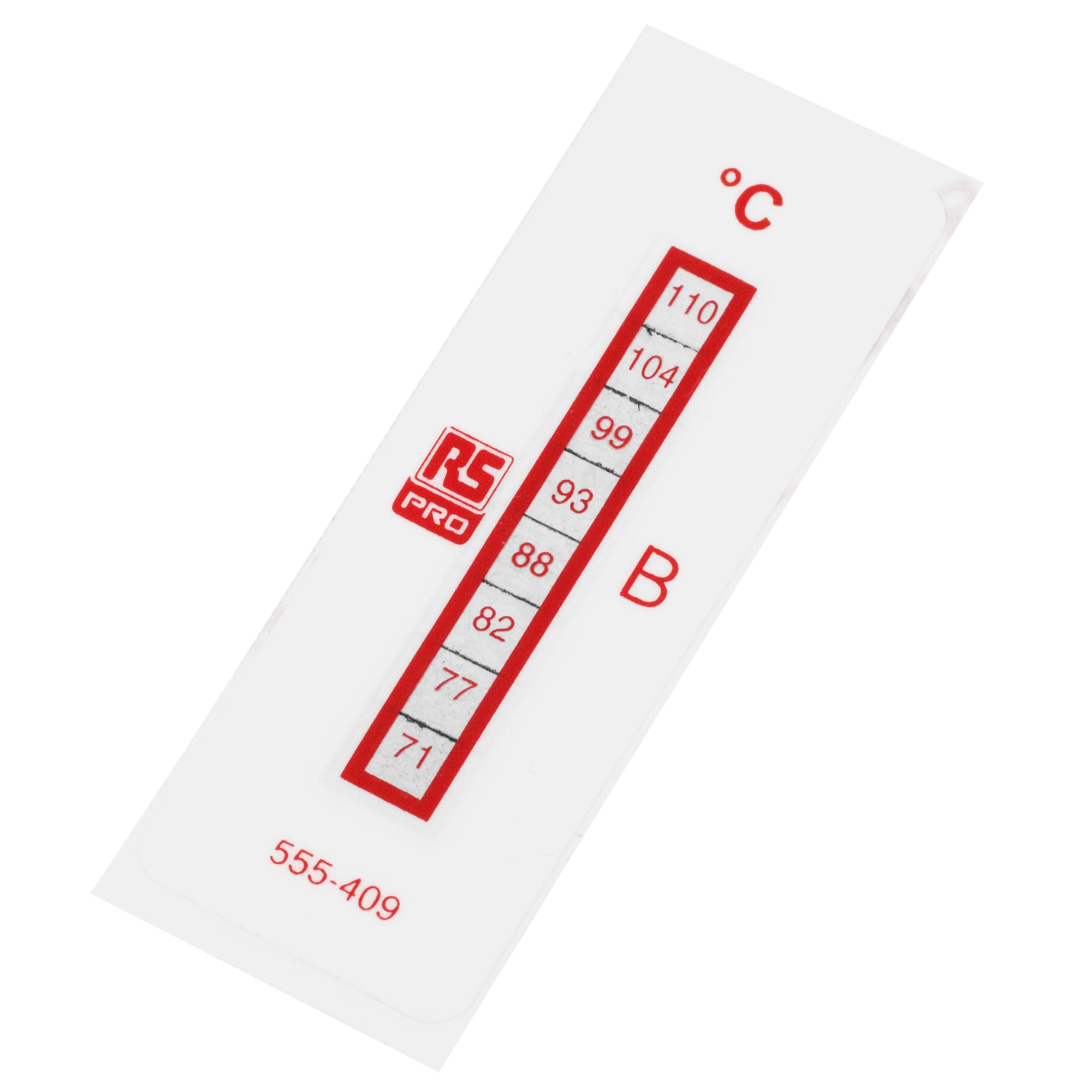 HALLMERS 71-110 Degrees Celsius Permanent Temperature Sensitive Sticker - Non Reversible Indicator Heat Indication Industrial Thermometer Strips Thermal Degradation Label Self Adhesive Decal Tag