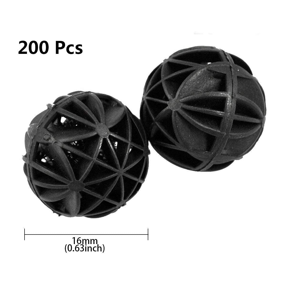 Bio Balls Aquarium-Filter, Bio-Filter, für Aquarien, Teich, 16 mm Durchmesser, 200 Stück