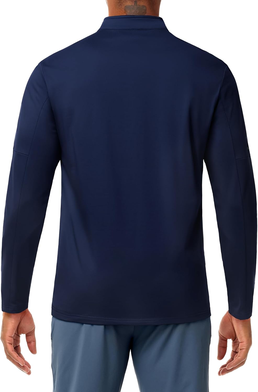 MIER Golf Quarter Zip Pullover for Men Dry Fit Long Sleeve Fleece Lined T-Shirts for Running Athletic Workout Gym, Midweight - Image 5