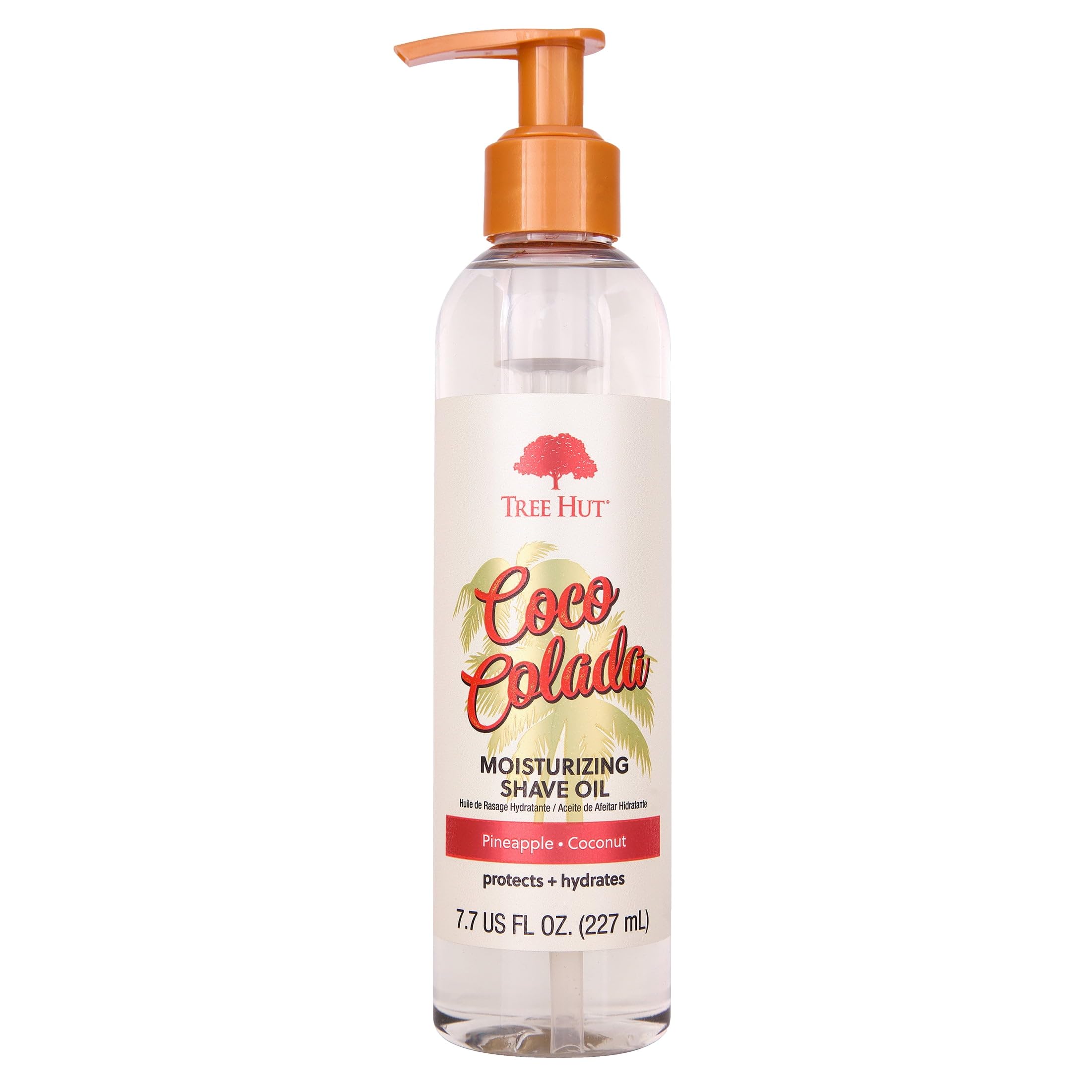 Tree Hut Bare Coco Colada Moisturizing Shave Oil, 7.7 fl oz, Gel-to-Oil Formula, Ultra Hydrating Barrier for a Close, Smooth Shave, For All Skin Types