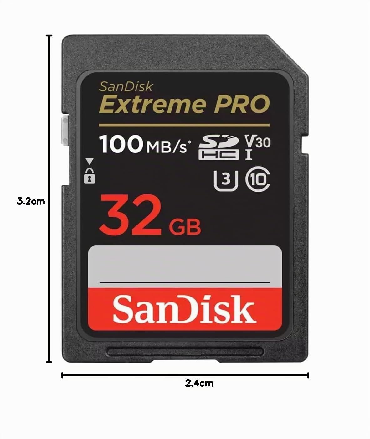 SanDisk 32 Go Extreme PRO SDXC, carte mémoire, jusqu'à 170 MB/s UHS-I Classe 10, U3, V30