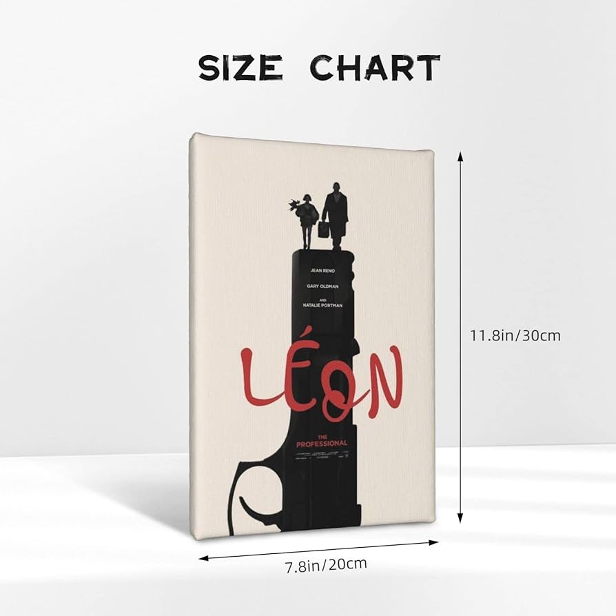 No.288フレーム付きキャンバスアート　映画ポスター　LEON インテリア絵画 Amazon.co.jp: アートパネル レオン マチルダ LEON 映画 アート