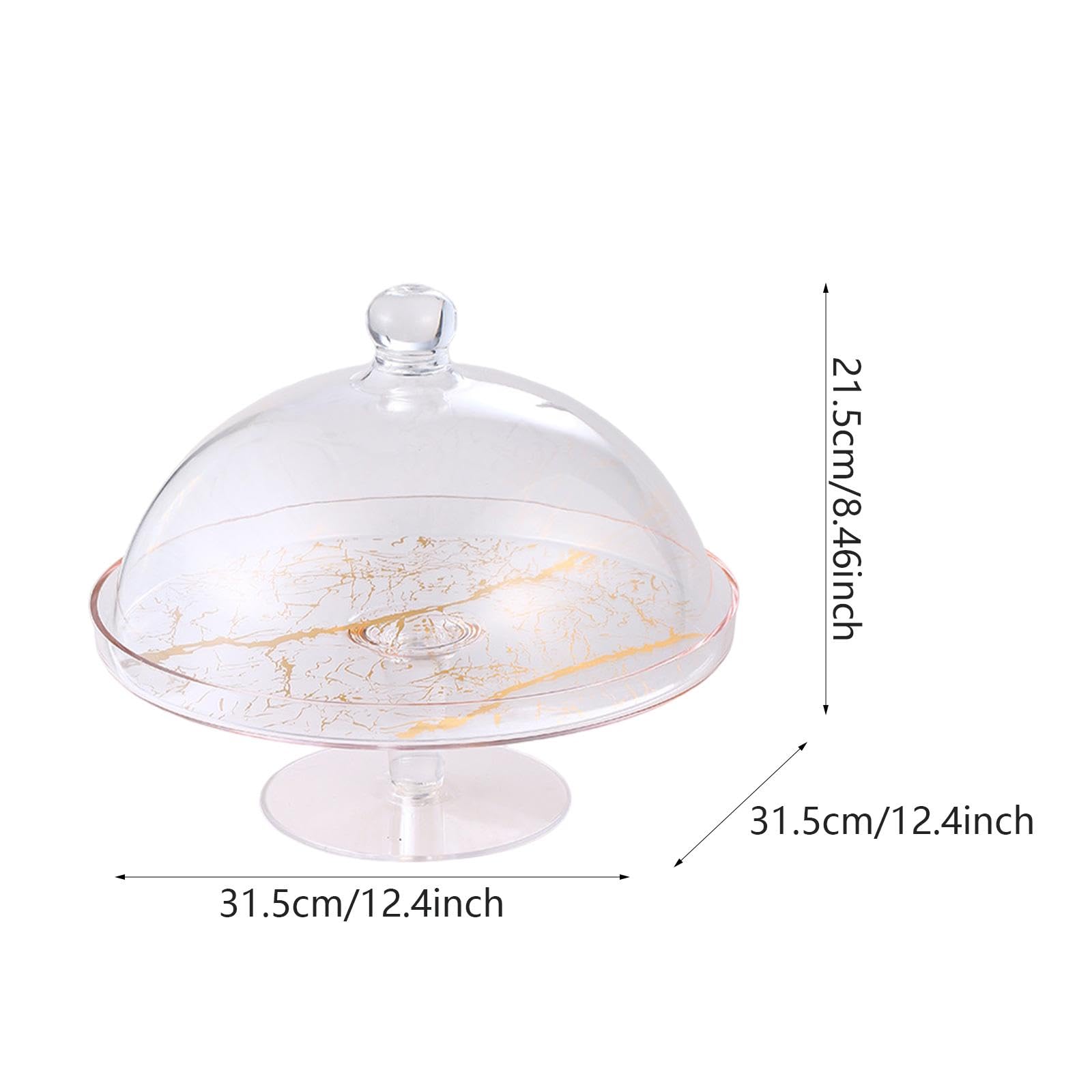 Soporte para Pasteles, Bandeja para Pasteles con Tapa, Soporte Multifuncional para Postres, Bandeja para Pasteles, Soporte para Exhibir Cupcakes, Clear L, Individual