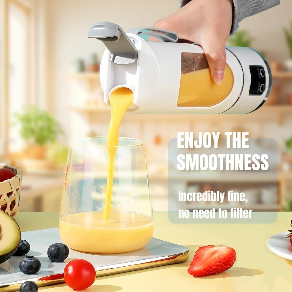 Przenośny blender USB z 8 ostrzami mini kruszarka do lodu z cyfrowym wyświetlaczem 3 tryby przenośny blender C