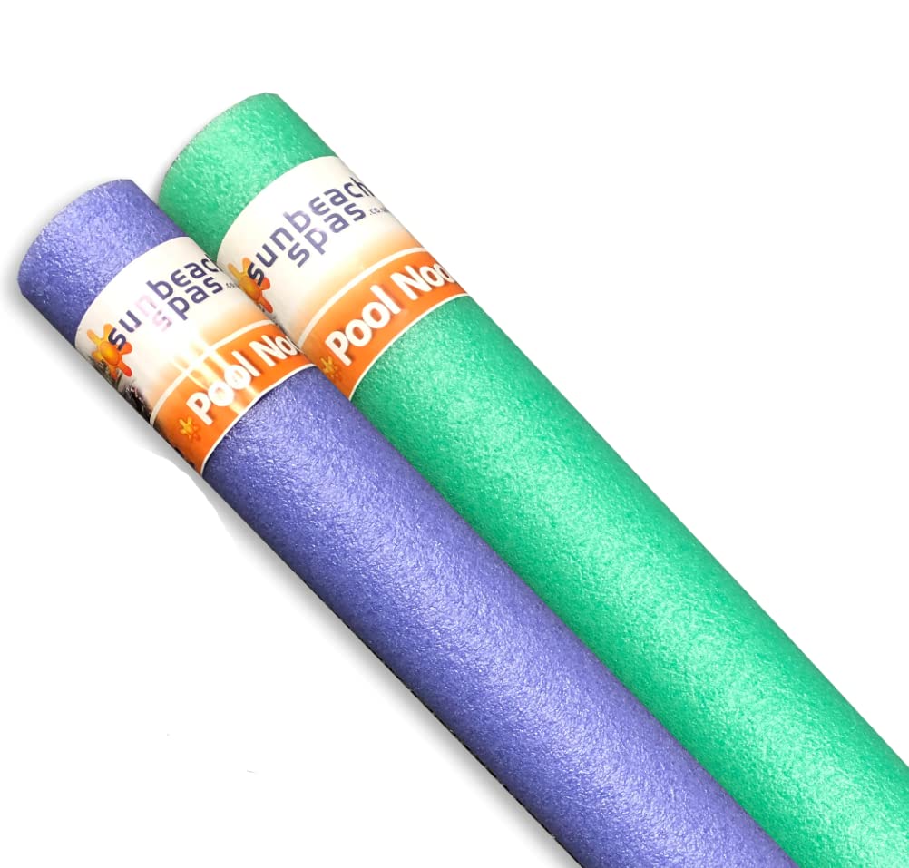 Pool Noodle Double Pack - Swimming Aid Woggle Floats (Purple & Green)