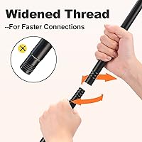 Vista 3 de Barras de cortina negras para ventanas de 36 a 48 pulgadas, barra de cortina decorativa ajustable mediante empalme, barra de cortina pequeña de 5/8