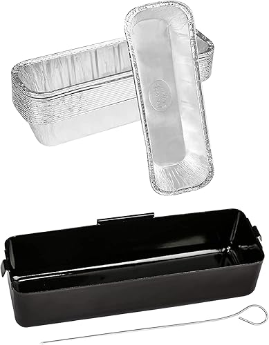 Utheer Recogedor de grasa para parrillas de Camp Chef con 15 forros de bandeja de goteo de aluminio, forros desechables para tazas de grasa para