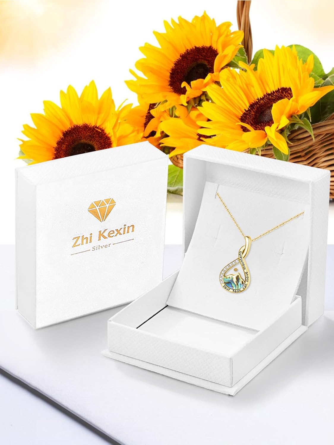Mustard Seed Mountain Necklace 925 Sterling Silver Your Faith Can Move Mountains Pendant Inspirational Christian First Communion Confirmation Jewelry Gifts for Women