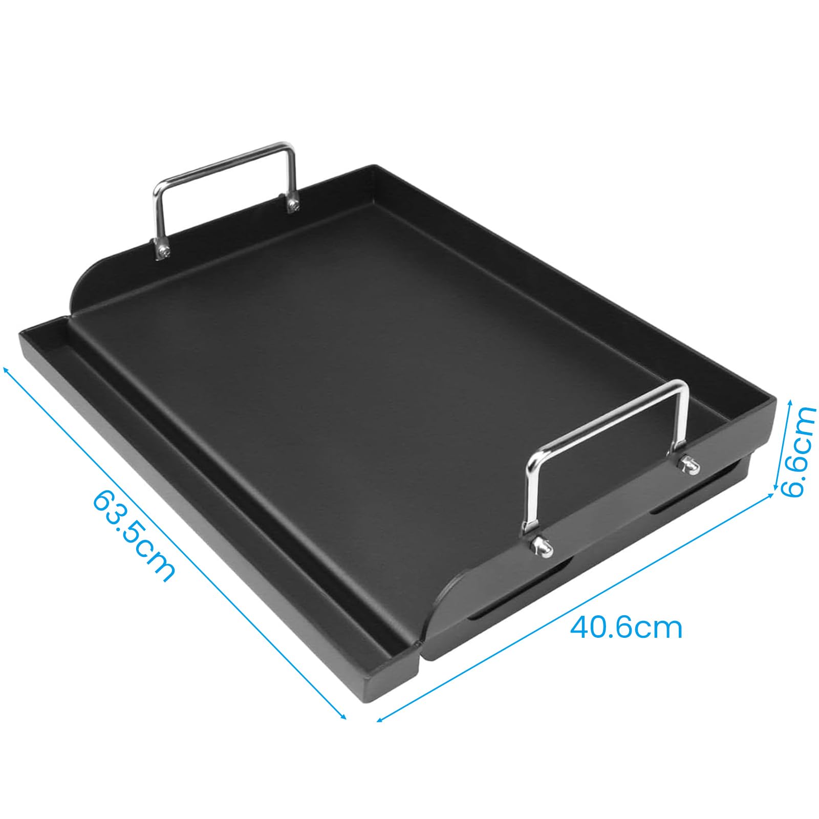 Denmay Plaques de cuisson de 63,5 x 40,6 cm pour la plupart des barbecues à gaz, au charbon de bois, barbecue électrique, plaque supérieure plate universelle, revêtement antiadhésif, grande plaque de