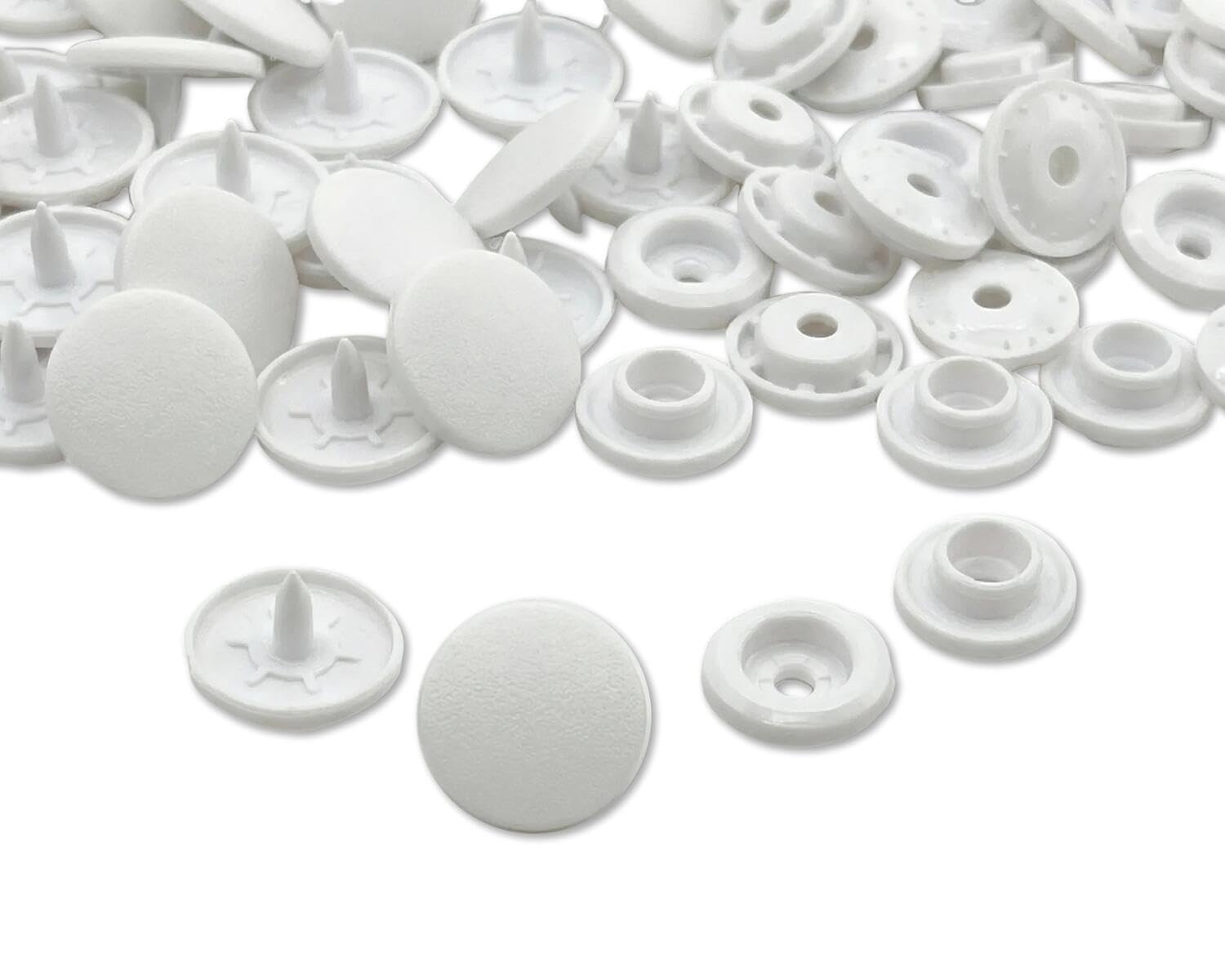 Amazon.co.jp: 2[T8] プラスナップ 40組入り プラスチック ボタン 直径