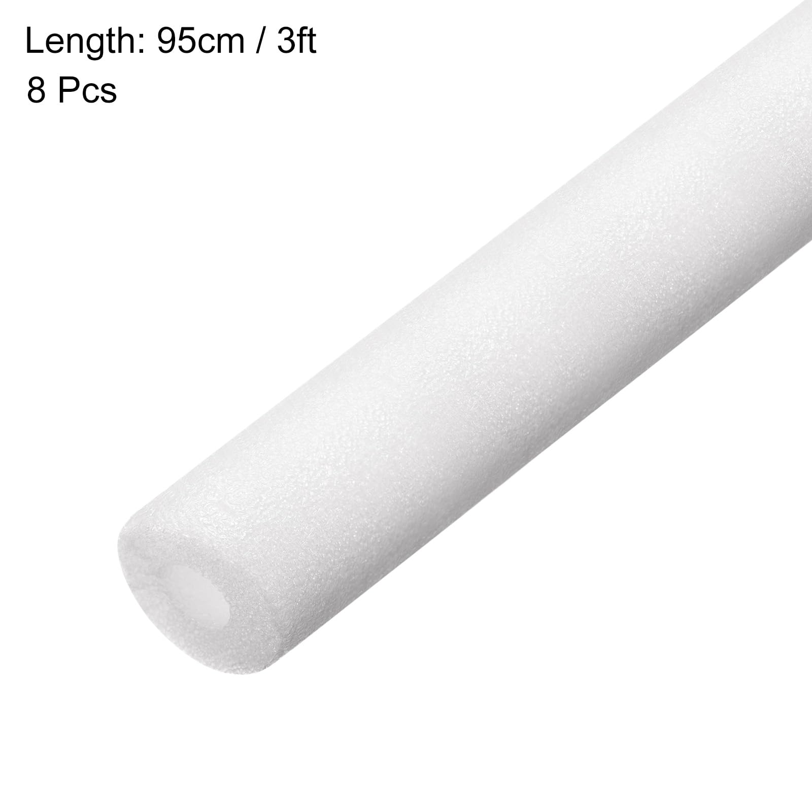 sourcing map 8 Stück Rohrisolierung Verkleidung für Heizungsrohre, Schaumstoffrohr, 10 mm Innendurchmesser, 30 mm Außendurchmesser, Gefrierschutz für Kupferrohre, Weiß