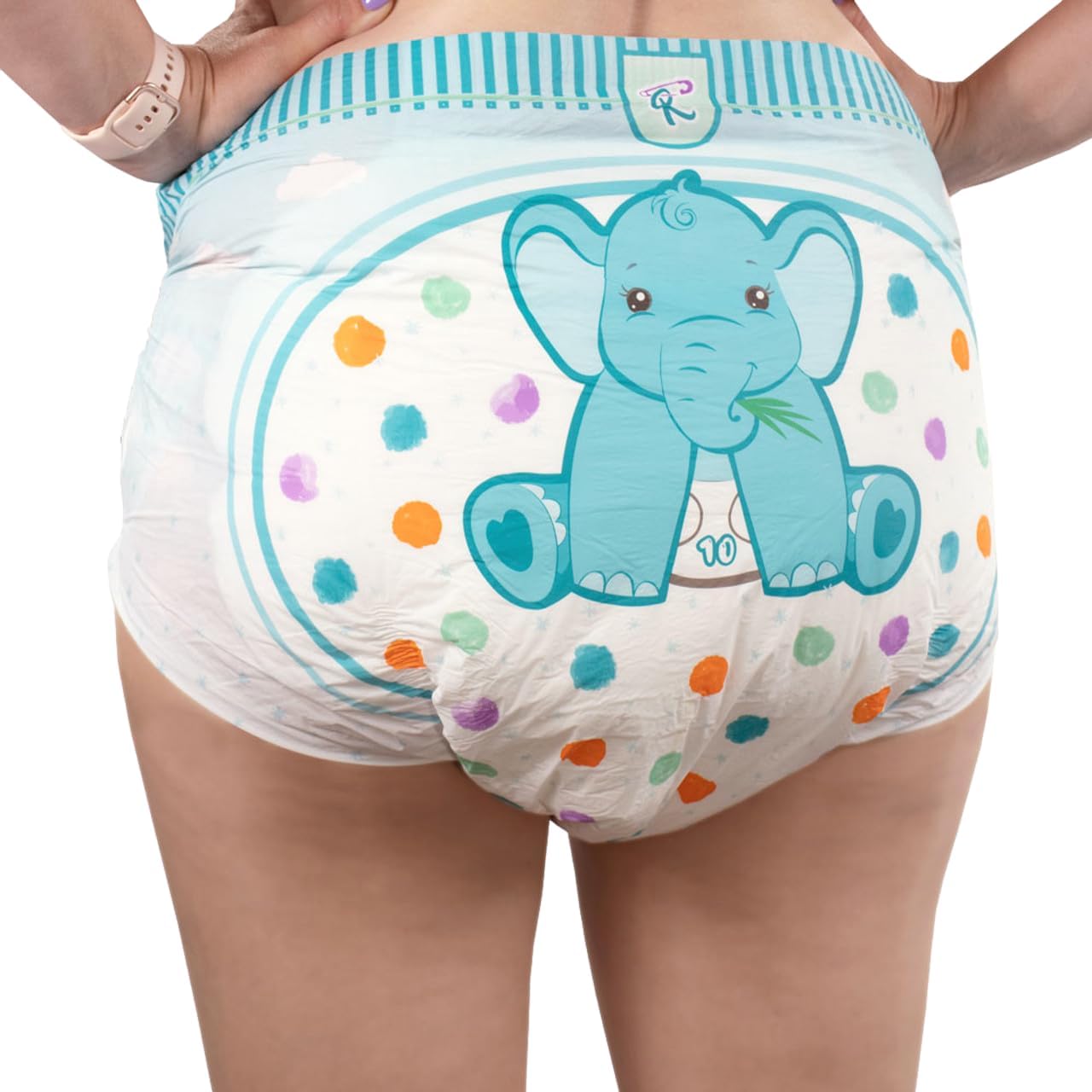 Critter Caboose Brief Adult Printed Diapers Sample - 8000ml (Large (33"-42"))