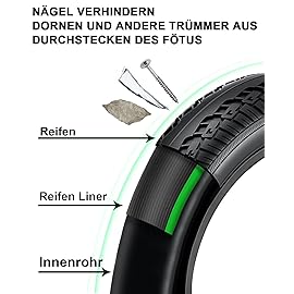 Julai Bike Tire Liner, Mountain Bicycle Tube Flat Protector Compatible with 12 16 18 20 24 26 27.5 29 x2-3