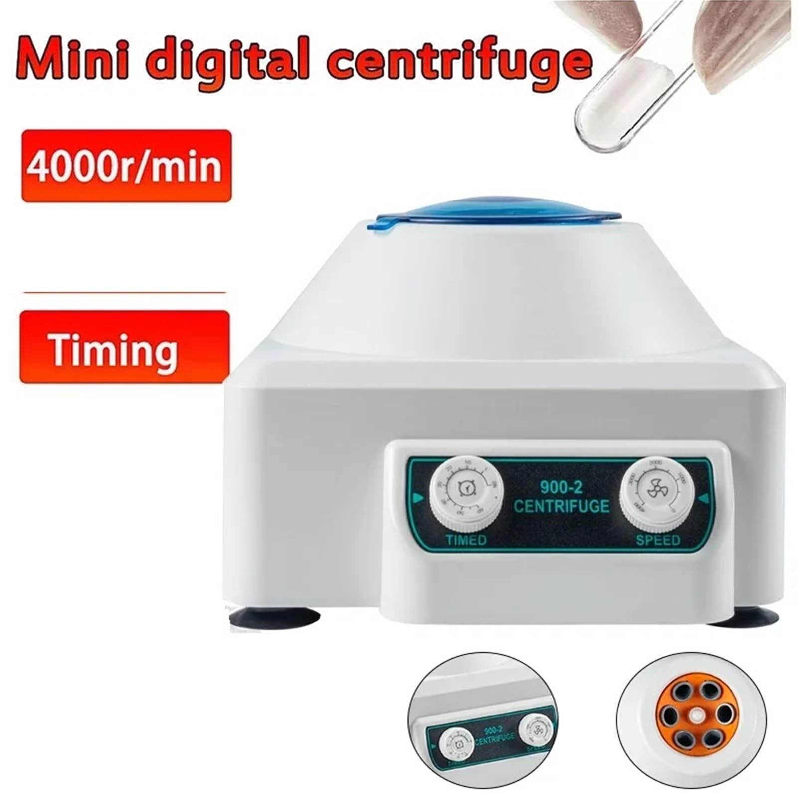 Centrífuga de sobremesa de laboratorio, Centrifugadora eléctrica de laboratorio 900-2 máquina separada de baja velocidad 4000rpm 2086xg PRP PRF