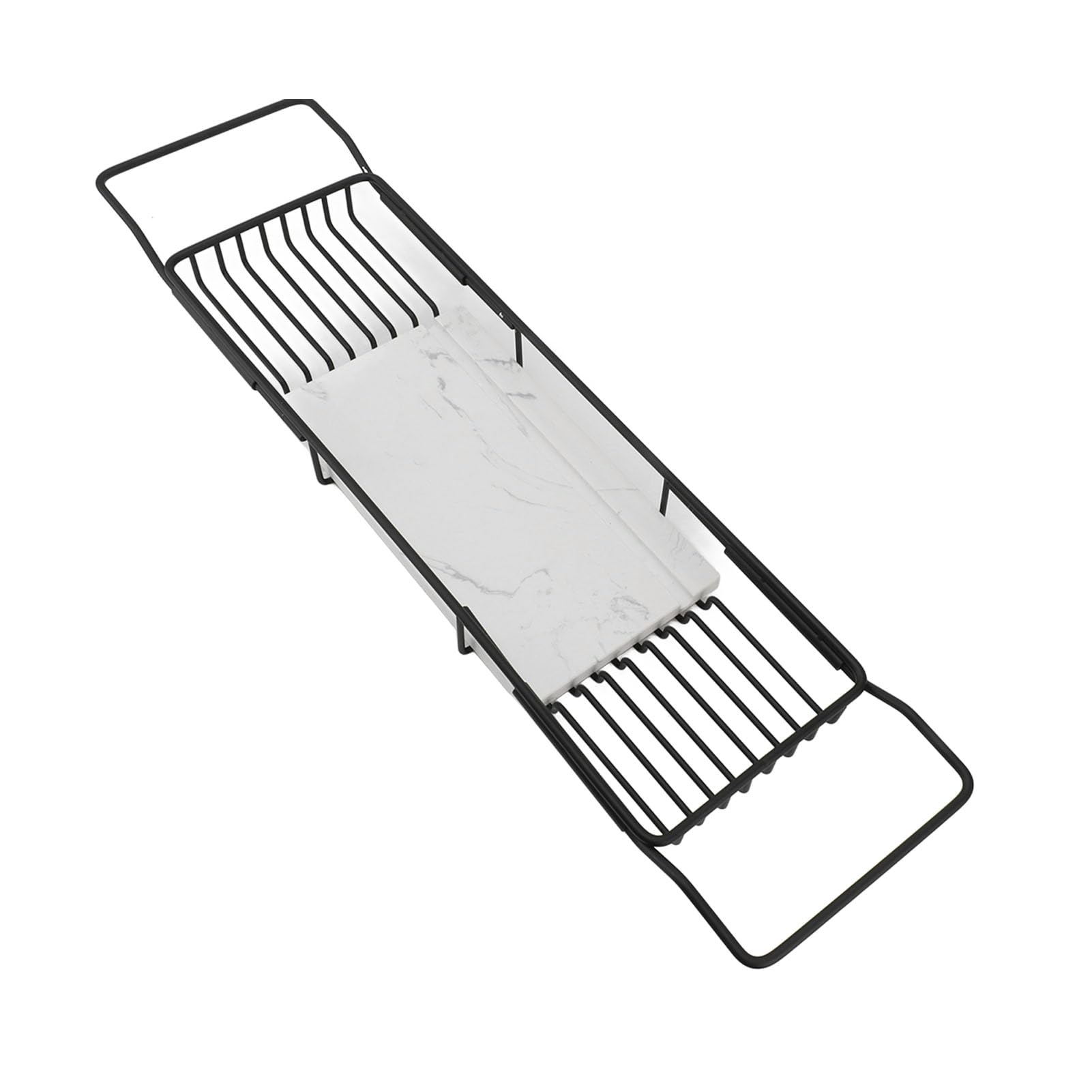 JKJZSALJ Stainless Steel Bathtub Caddy Tray With Extending Sides For Bathroom Nization
