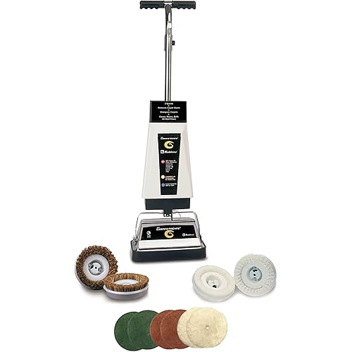 Koblenz Carpet Shampooer and Floor Polisher, 12" Carpet Cleaner with Scrubbing Brushes and Polishing Pads, 144 Ounce Tank, White/Black (P 2600A)