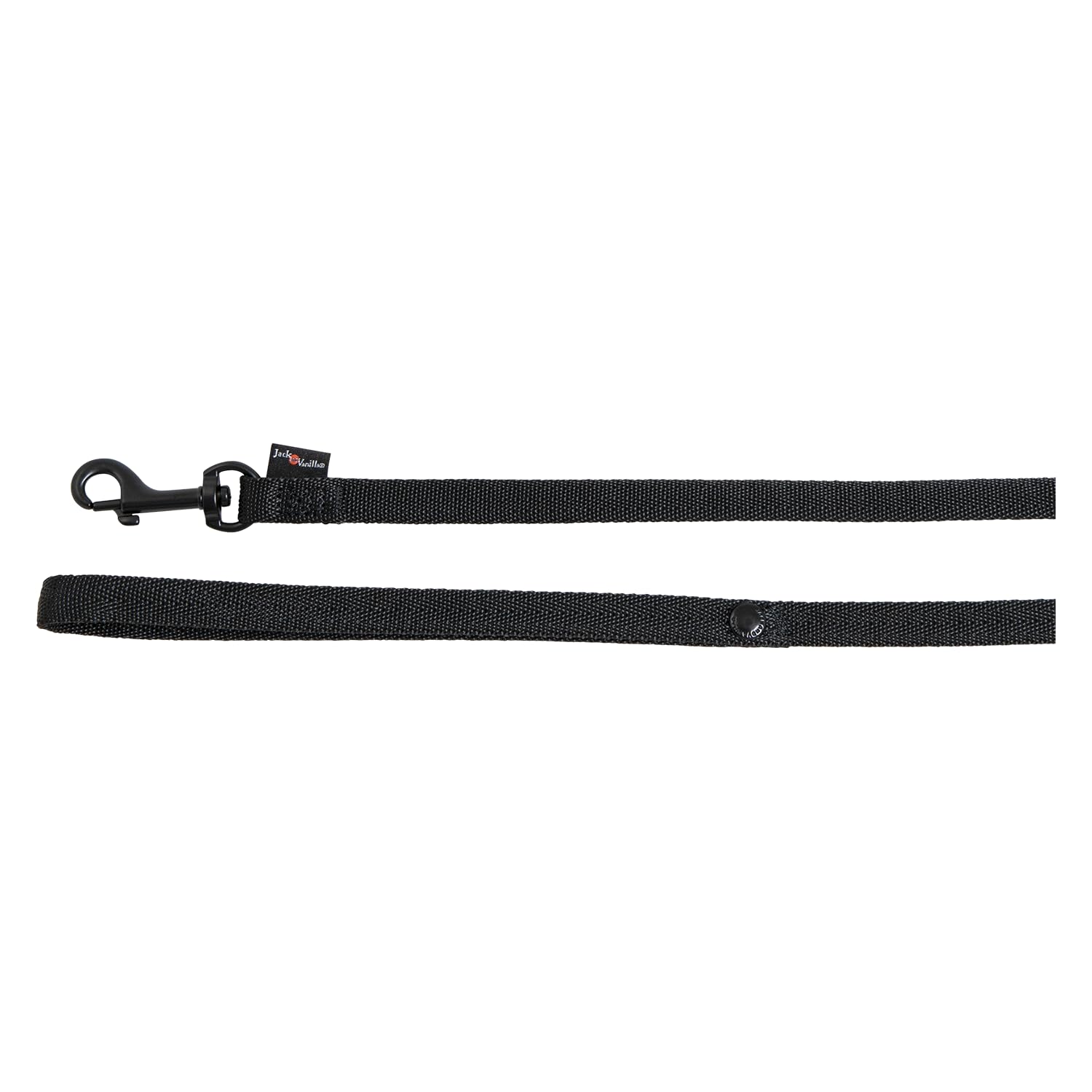 JACK AND VANILLA, Comfort Tube Nylon Dog Lead, Black, Size 25 mm x 122 cm