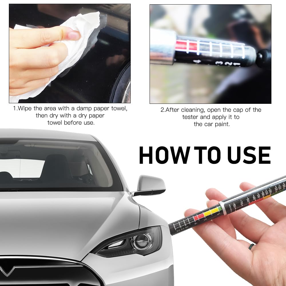 Misuratore Di Vernice Auto - Spessimetro Magnetico Per Carrozzeria Senza Batterie, Impermeabile - Foto 7