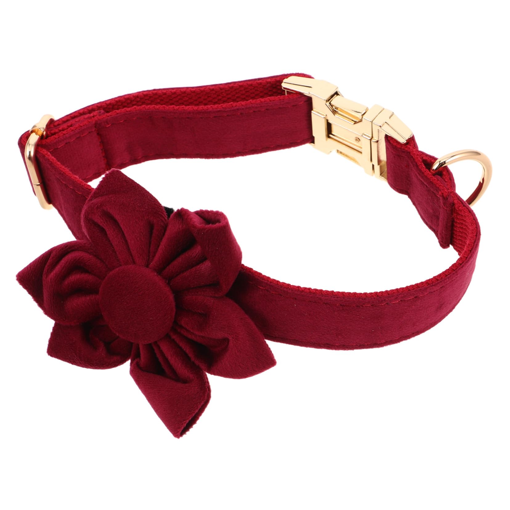 Collier pour chien floral robuste en métal réglable chic pour chiot