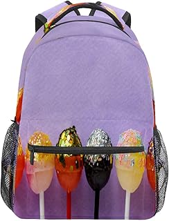 Mochila escolar para meninos e meninas, pirulitos, bolsa de ombro para estudantes, bolsa de ombro para meninos e meninas, leve, durável, bolsa para faculdade, bolsa de viagem, trilhas, acampamento, mochila de dia