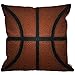HGOD DESIGNS Basketball-Kissenbezug, Spielleder-Textur, Punkt-Sport, rot/schwarz, Dekokissenbezug, Heimdekoration, für Männer/Frauen, Wohnzimmer, Schlafzimmer, Sofa, Stuhl, 45 x 45 cm