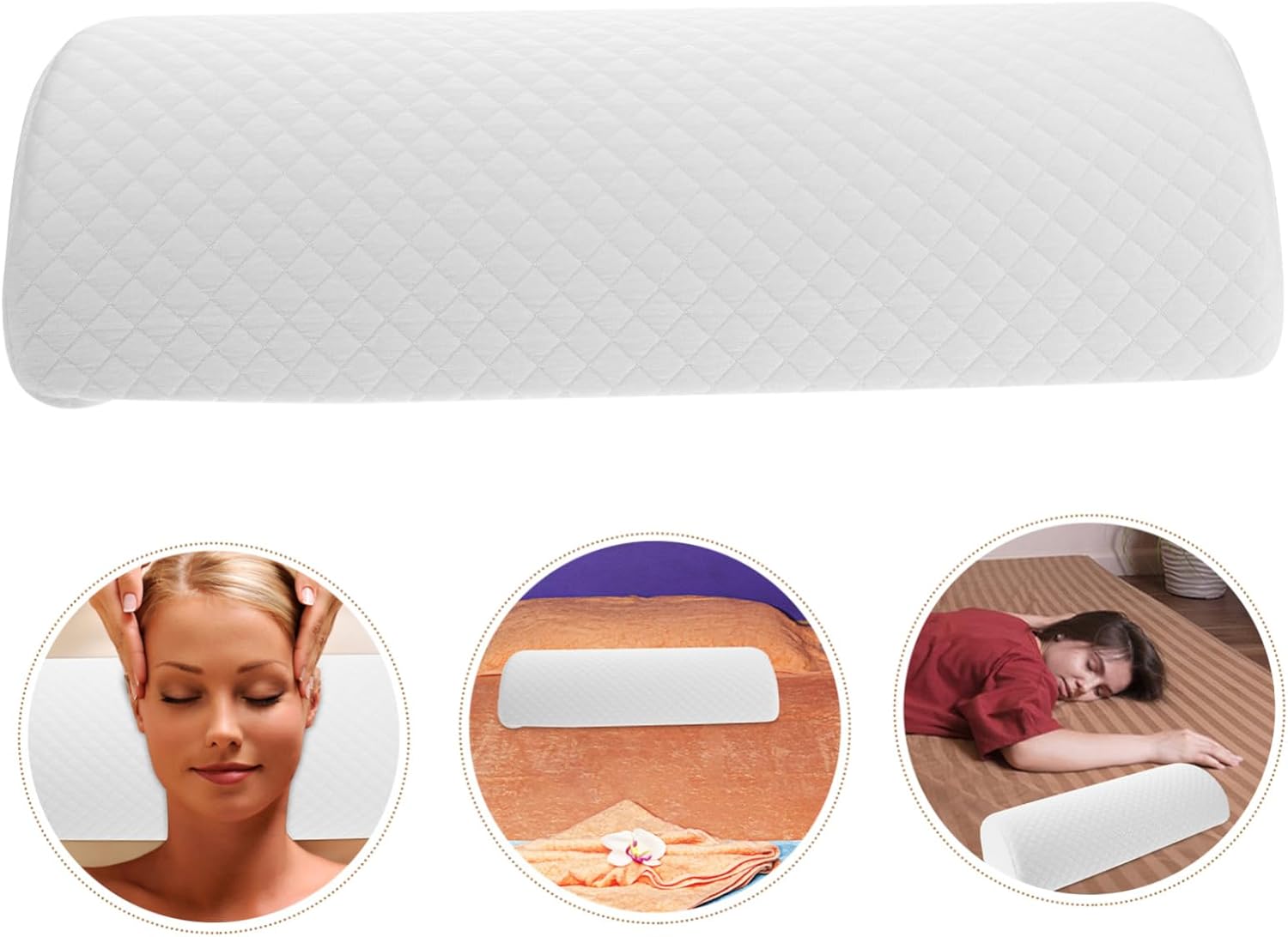 Knee Pillow for Back Sleeping Ergonomic Half-Moon Leg Cushion for Lumbar Support Comfortable Rest for Ankles and Feet for Home Office and Travel