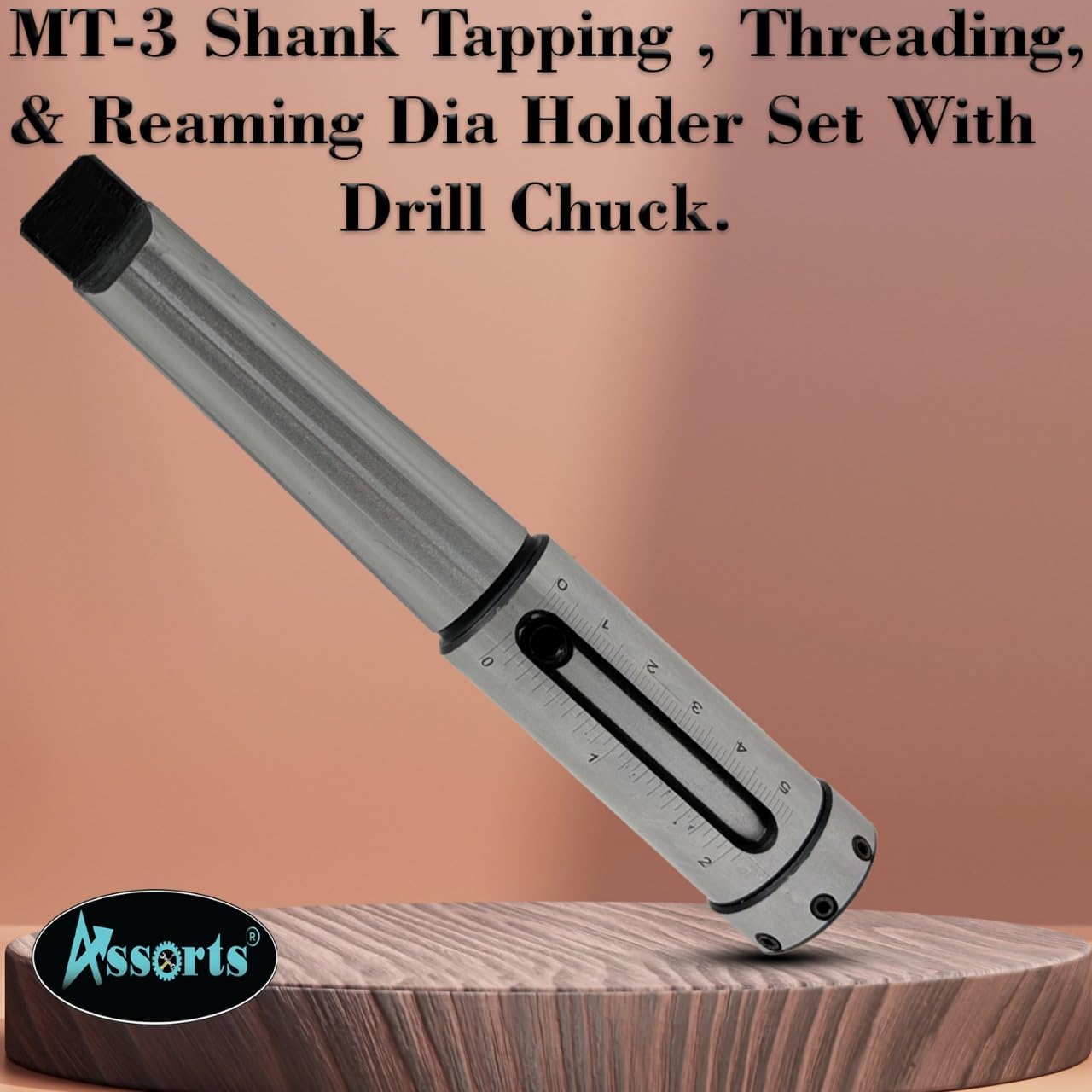 Assorts 3MT Tapping, Threading, and Reaming Die Holder Set with Drill Chuck - Metric