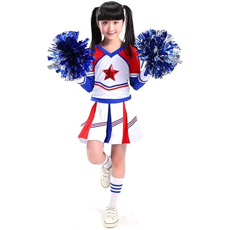 Taiycyxgan Madchen Jungen Cheerleader Kostum Uniform Karneval Fasching Party Halloween Weihnachten Kostum Kleid Cheerleading Jazz Bekleidung Mit 2 Pompoms Socks Madchen 140 Amazon De Spielzeug