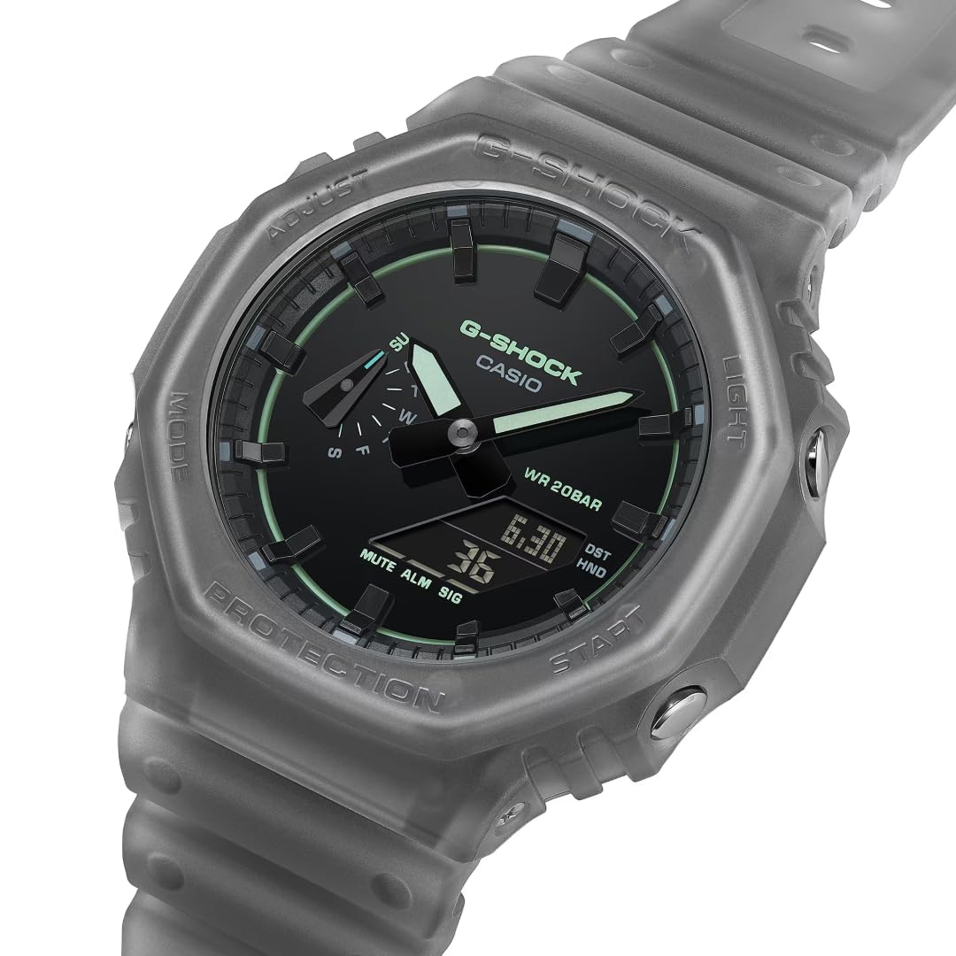 Casio G-Shock Smoke Light Analog-Digital Gray Resin Watch GA2100K-1A - 3