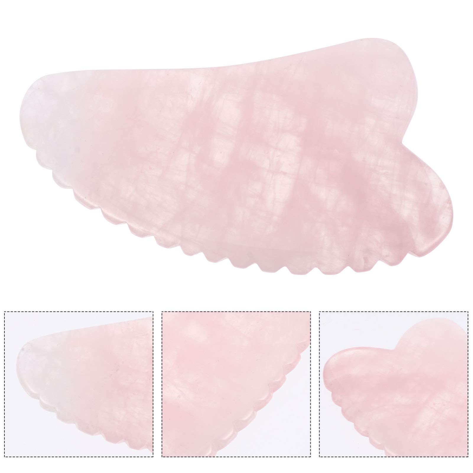 FRCOLOR 2pezzi Guasha Rosa Per Massaggio Facciale Strumento Di Terapia Scraping Per Sollievo Muscolare e Relax Quotidiano Design Ergonomico e Materiali Selezionati