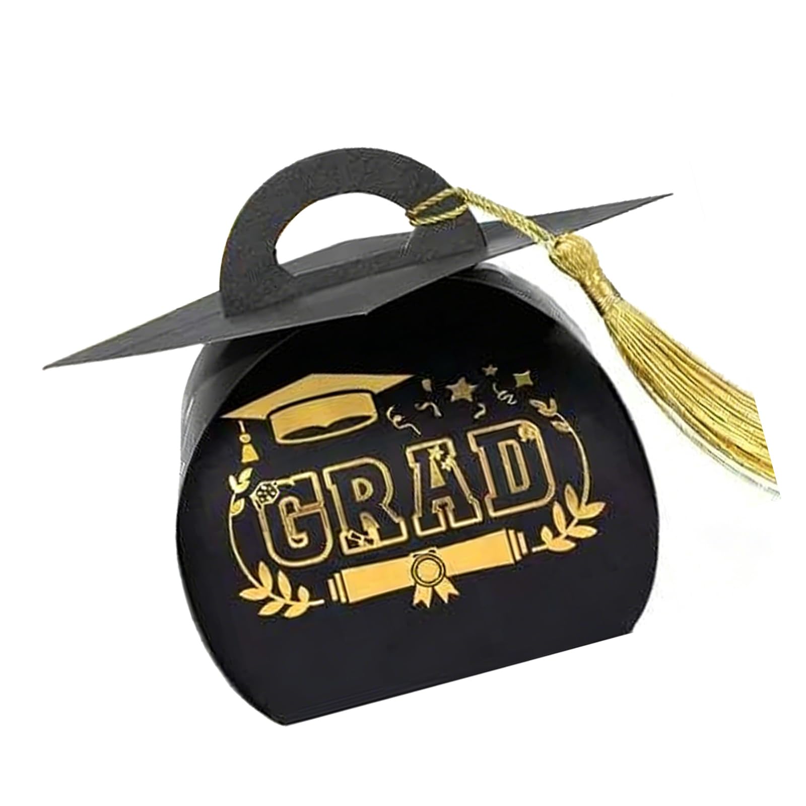 CUNZJIA Graduation Hat Tassels Candy Box Party Favor Container for Graduation Ceremony Creative Packaging Case