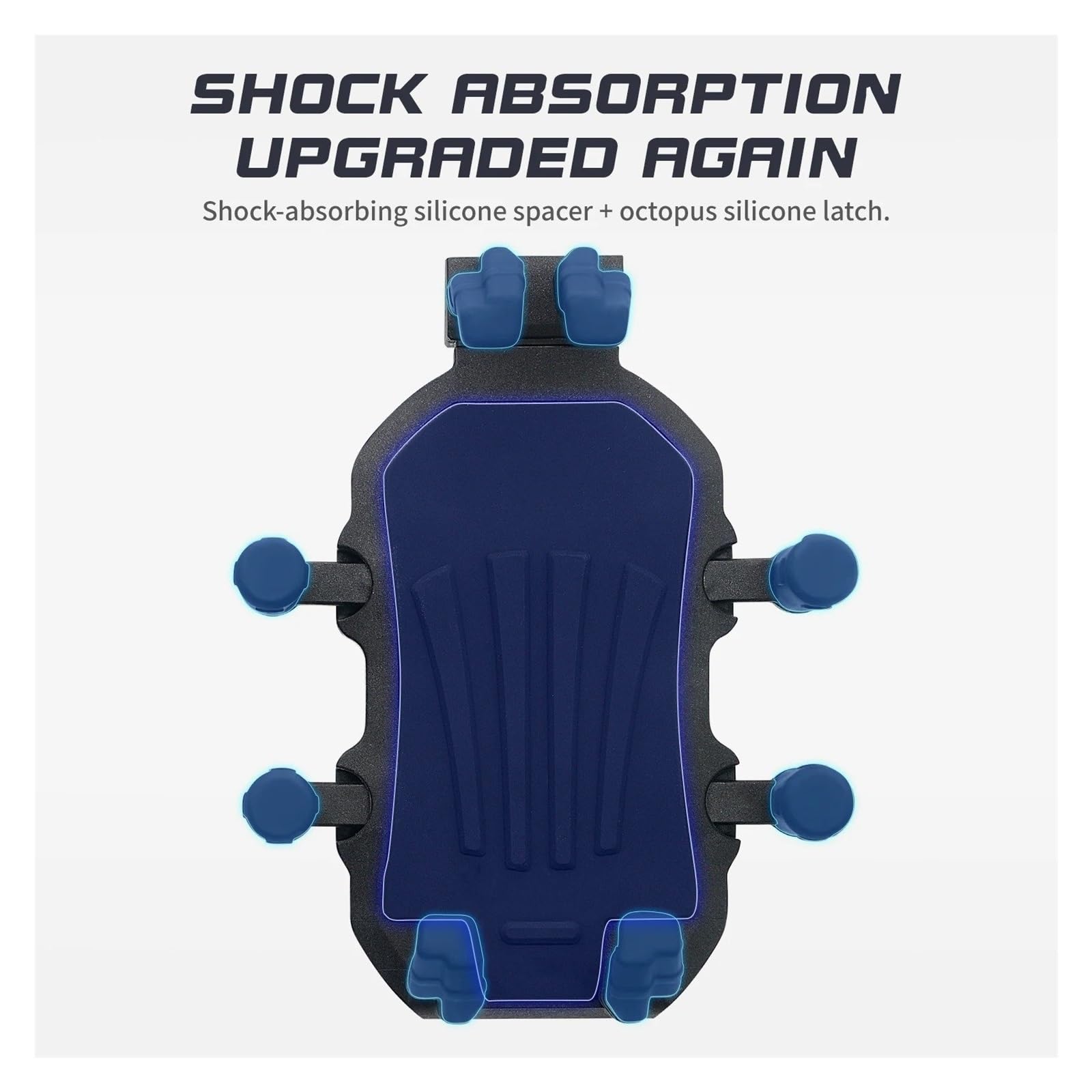 Support GPS Moto Support De Téléphone pour Moto avec Amortisseur, Rotule Réglable Et Rotative