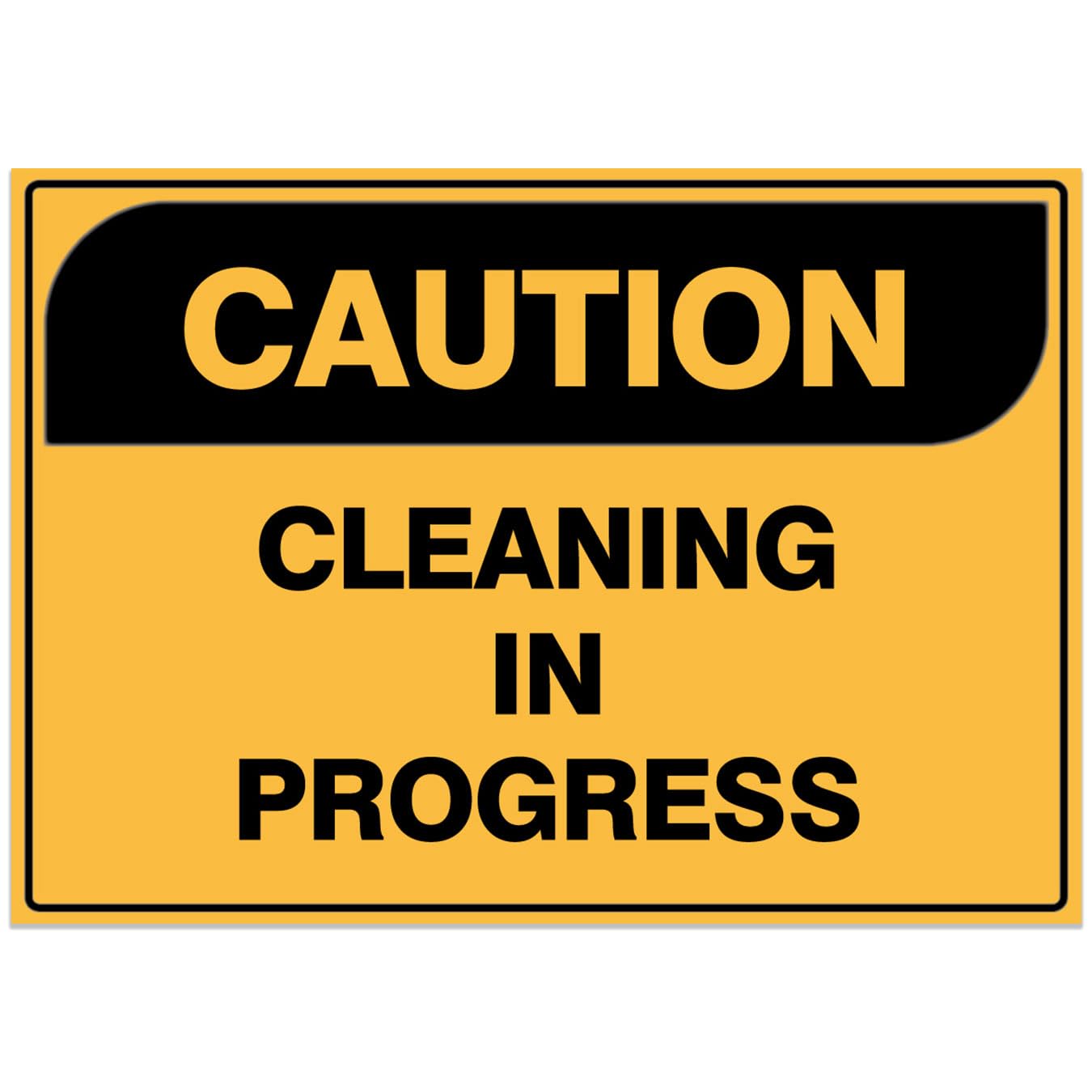 Caution Cleaning in Progress Safety Sign Metal Tin Sign 8 x 12 inch for Industrial & Commercial