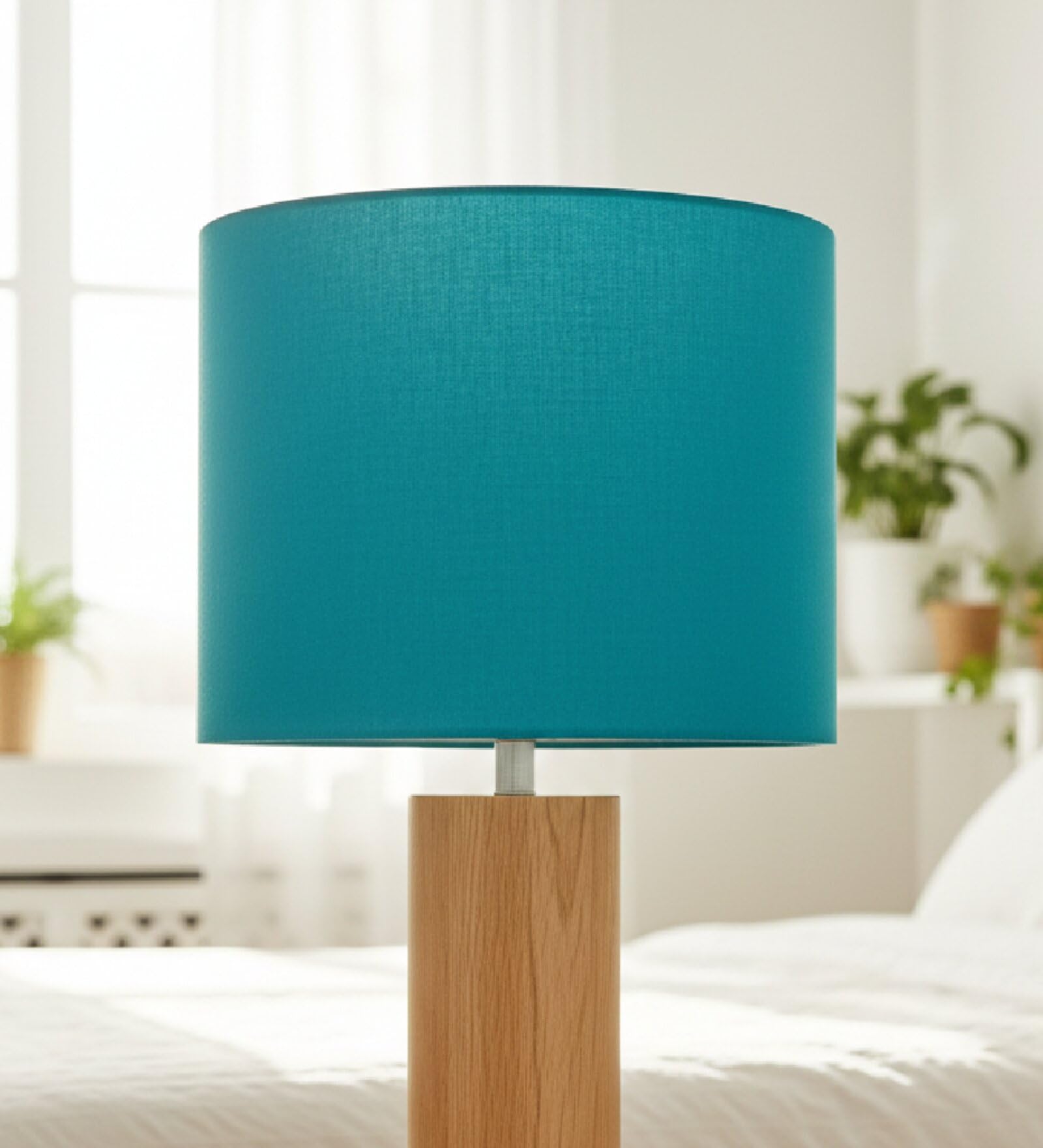 Teal Drum Fabric Lampshade – Modern Drum Lamp Shade for Table Lamps, Floor Lamps & Bedside Lamps (10-Inches)-image-39
