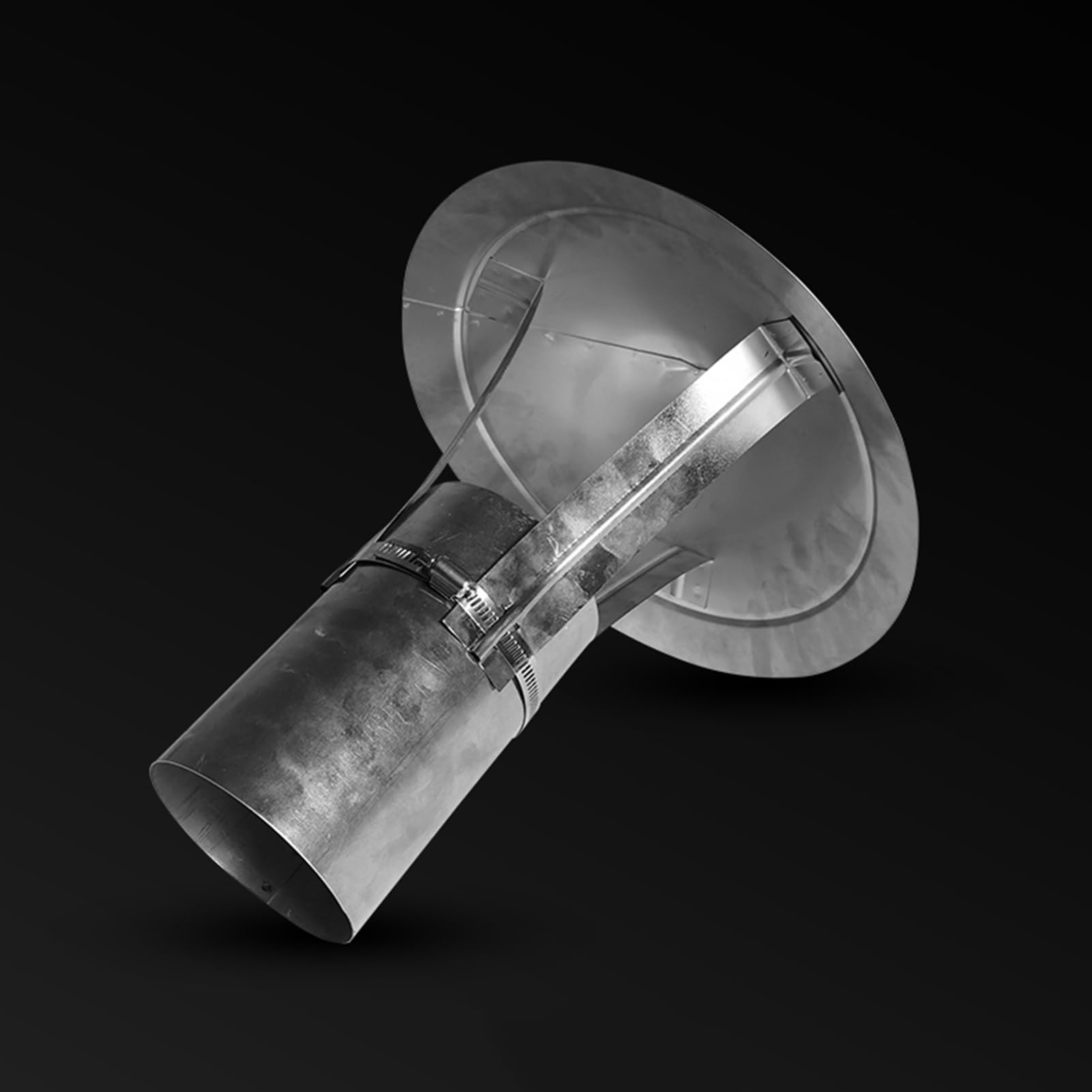 POCHY Terminale Canna Fumaria Antivento E Antipioggia, Comignolo in Acciaio Inox per Camino, Stufa A Legna, Pellet E Caldaia Biomassa, per Tutti I Combustibili,80mm