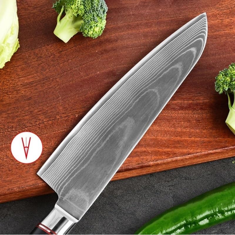 Meat Cleaver,Cleaver Knife, 7.5 Inch Chef Knife Wood Handle 67 Layers Damascus Steel 10Cr15MoV Blade Sharp Cleaver Slicing Santoku Japanese Kitchen Knives