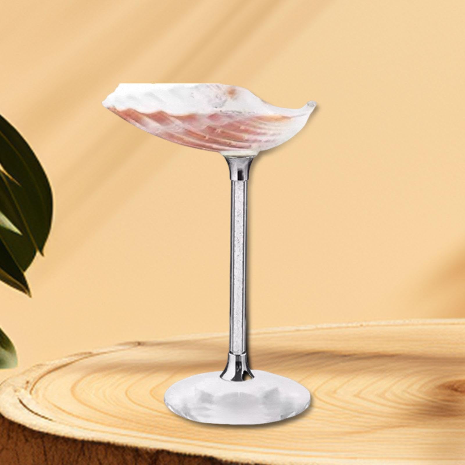 MagiDeal Copas de Vino, Vasos y Vasos multifuncionales para Jugo, para Celebraciones de Compromiso, Bares, Fiestas de cumpleaños, Fiestas temáticas de Playa, Base Plateada de Concha Marina