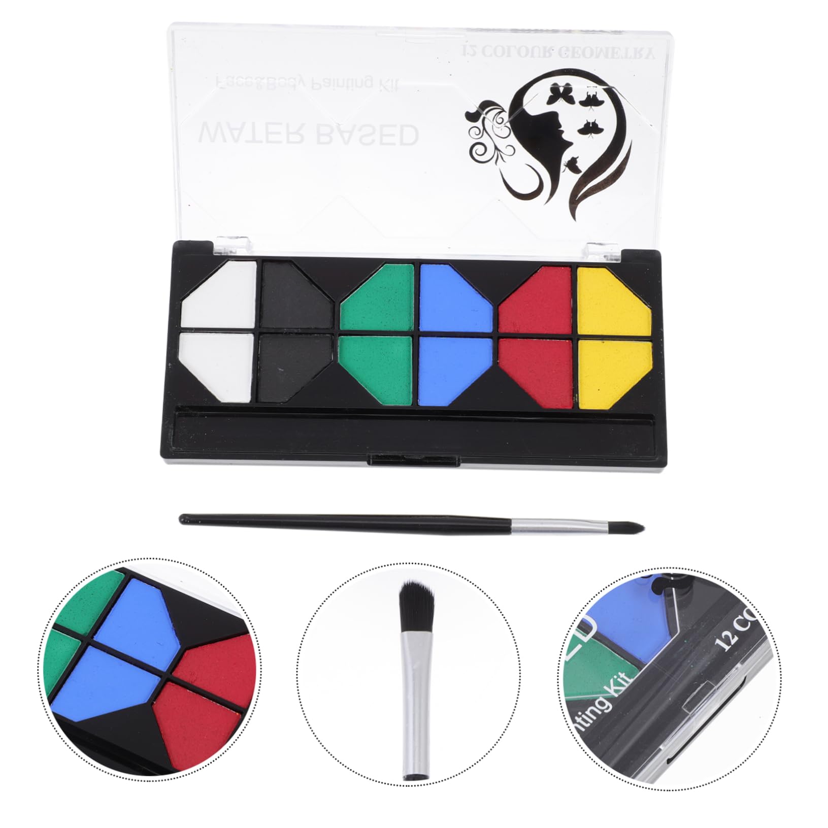 minkissy 3pezzi Pittura Per Viso e Corpo Acquerellabile Pigmenti Idrosolubili Per Trucco Mascherato Facile Da Applicare e Rimuovere