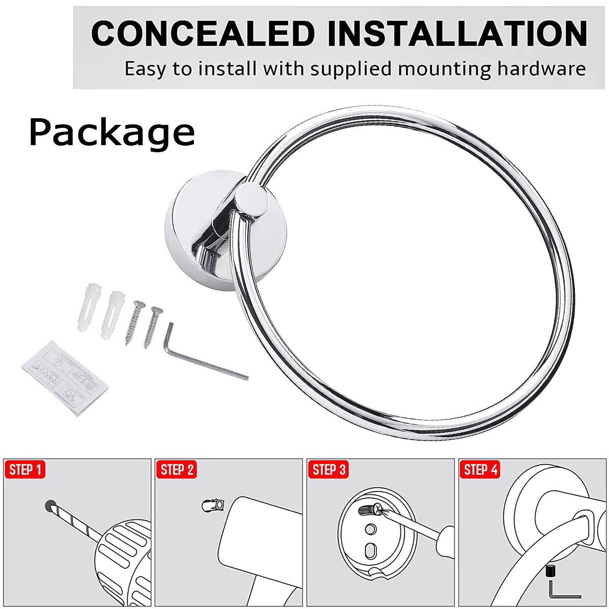Portasciugamani Cromato In Acciaio Inox 304 - Per Bagno E Cucina