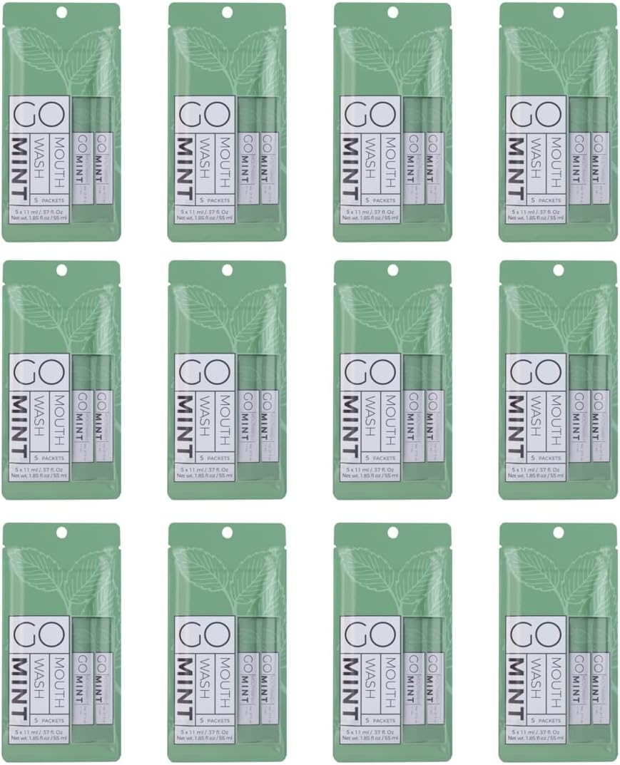 Exershield to GO mouthwash no Alcohol Formula (Mint, 60 Individual Packets)