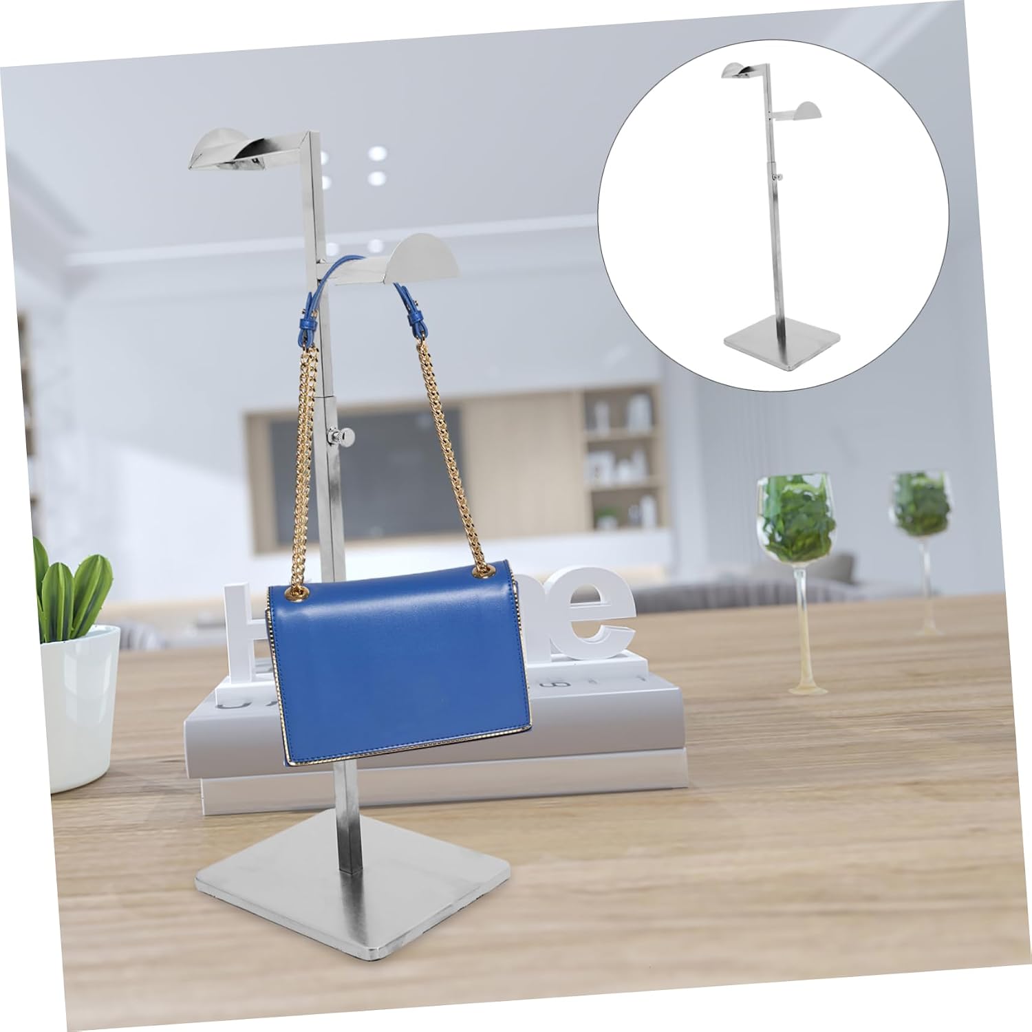 Adjustable Handbag Display Stand Purse Rack Organizer for Store Home Use Tote Bag Holder Multi Functional Hanger for Handbags Backpacks and Accessories