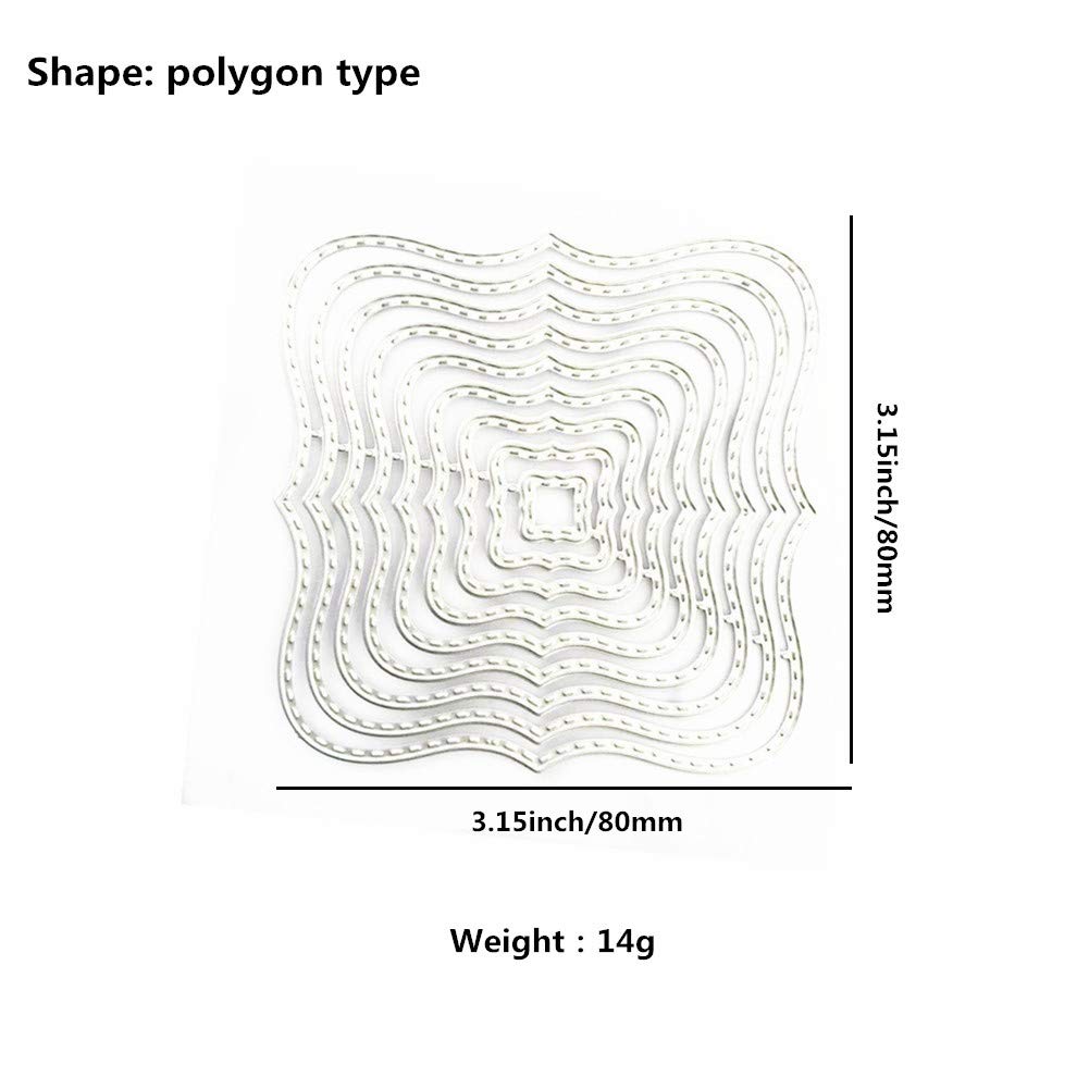Set 3 Fustelle Metalliche Per Fai Da Te - Fiori, Cerchi, Ovali Per Biglietti E Decorazioni - Foto 4
