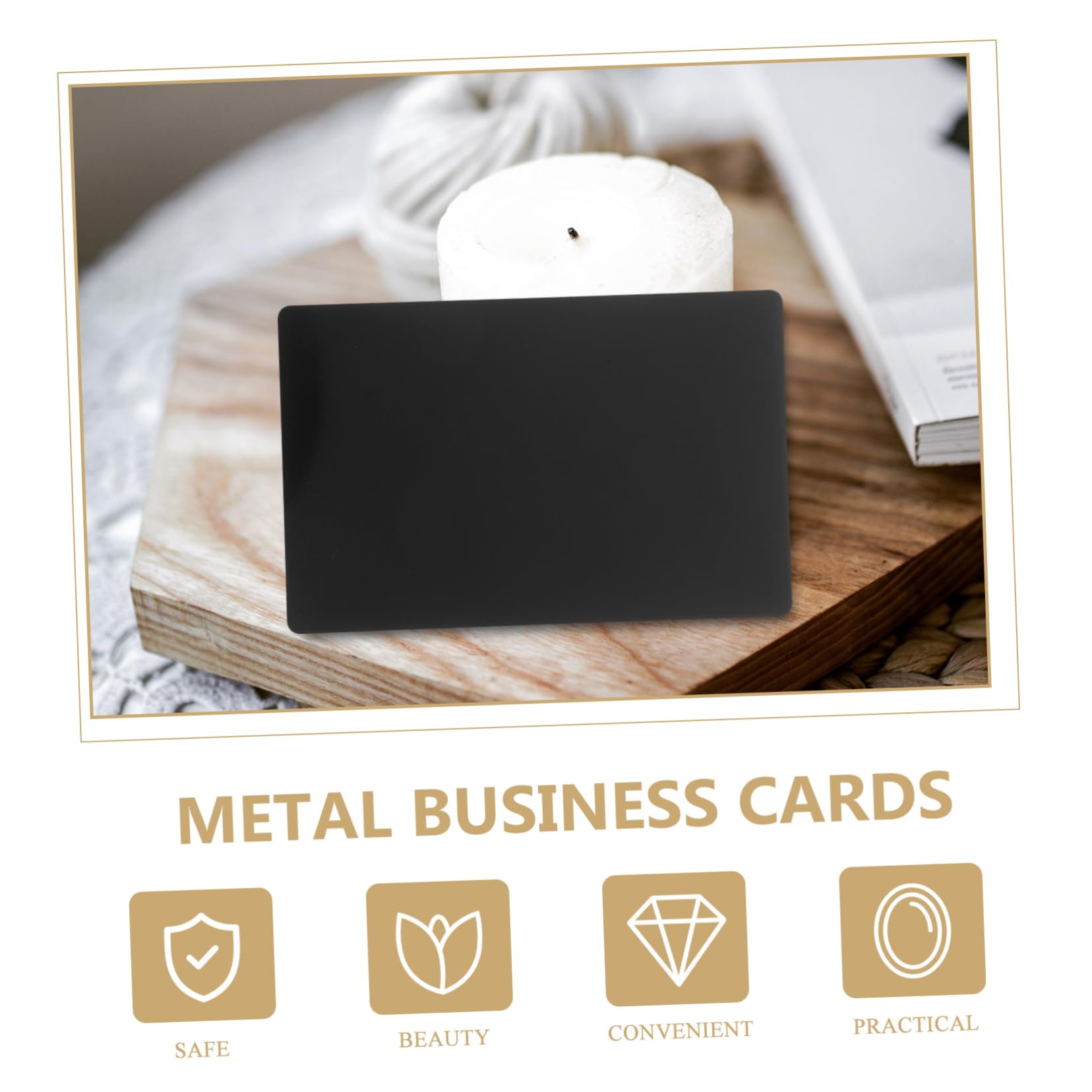 DOITOOL 300 Piezas Tarjetas De Visita De Metal De Aluminio Tarjetas De Visita Grabado Láser Para Eventos De Negocios