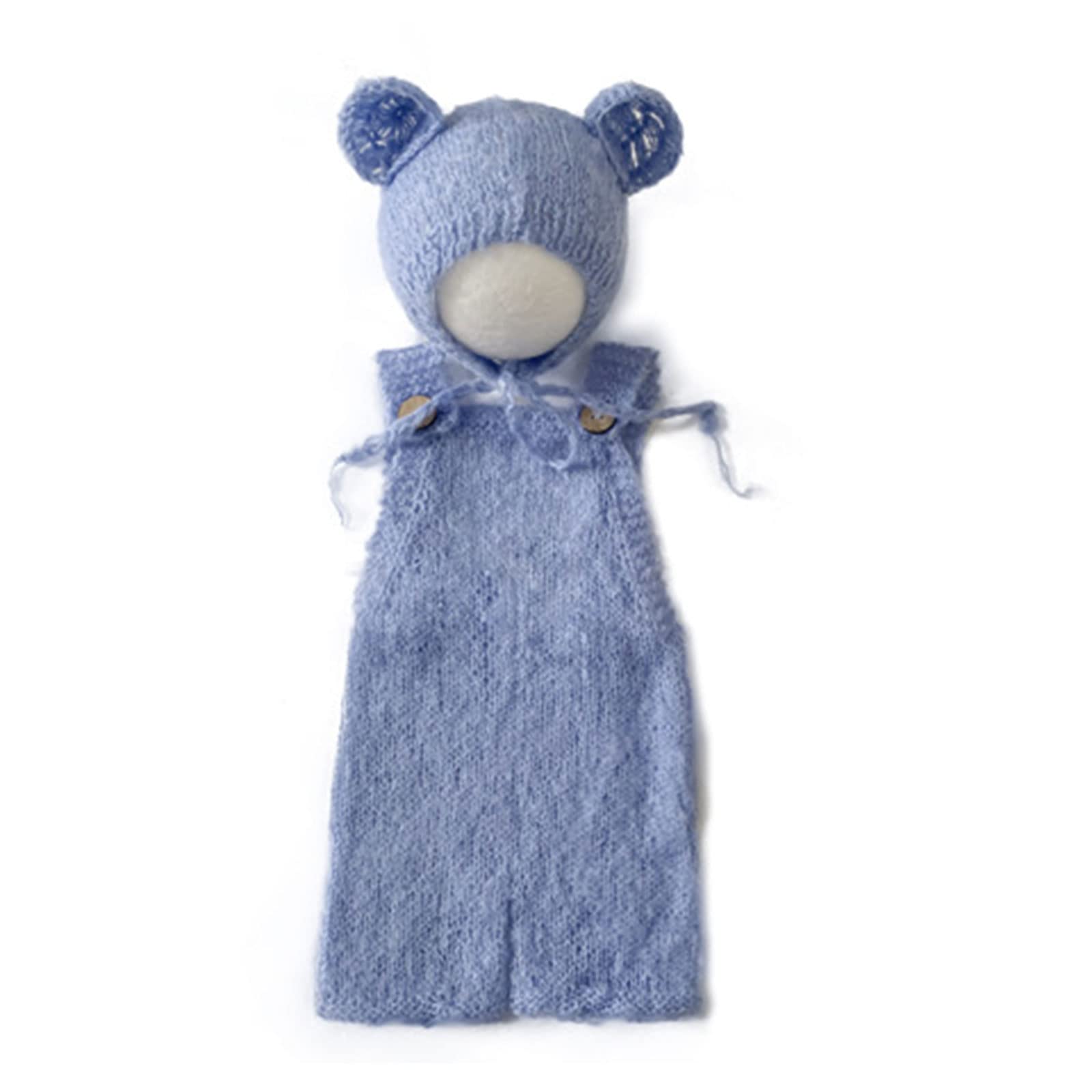 Baby Romper with Bear Hat Bonnet Newborn Photography Props Boy Girl Costume Outfit Colorful Clothes Set Photoshoot Costumes