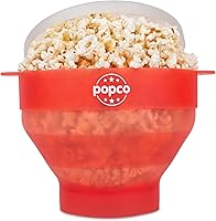 Vista 9 de POPCO Máquina de Palomitas de Silicona - Recipiente para Hacer Palomitas en Microondas - Tazón Plegable, Resistente al Calor, Fácil de Limpiar