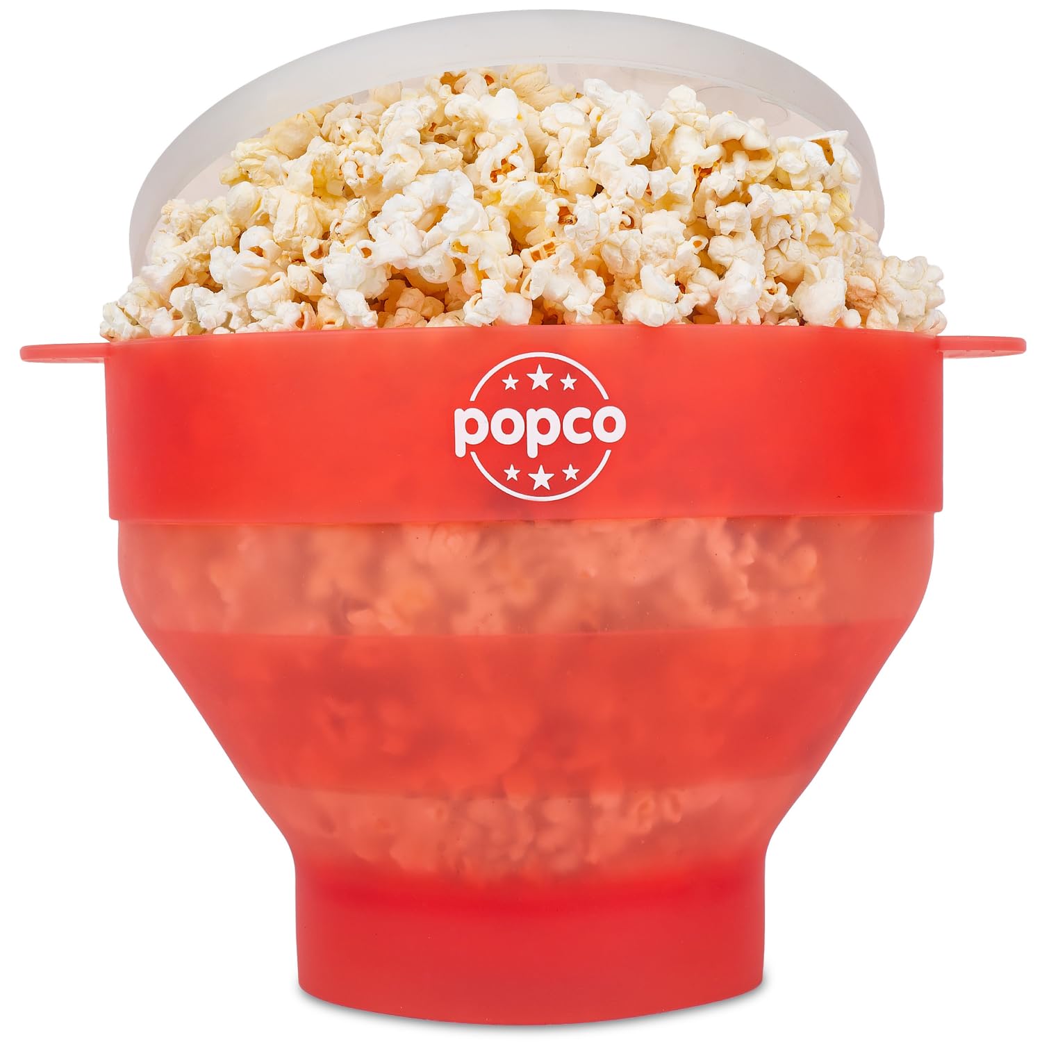 POPCO Silicone Popcorn Maker - Microwave Popcorn Popper - Collapsible Bowl, Heat-Resistant, Easy to Clean, Ideal for Family Movie Nights, 15-Cup