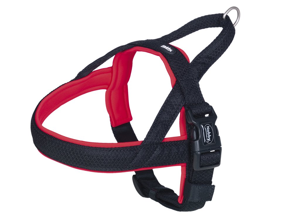 Nobby Preno Mesh Norwegian Harness, 75 - 98 cm+62 cm/40 - 45 mm, Red