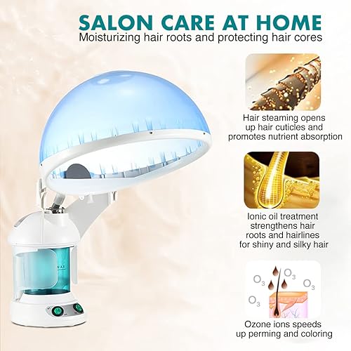 Miniatura 5 de Vaporizador facial  Vaporizador facial nano iónico con pulverizador giratorio de 360 vaporizador facial portátil para uso de cuidado personal en