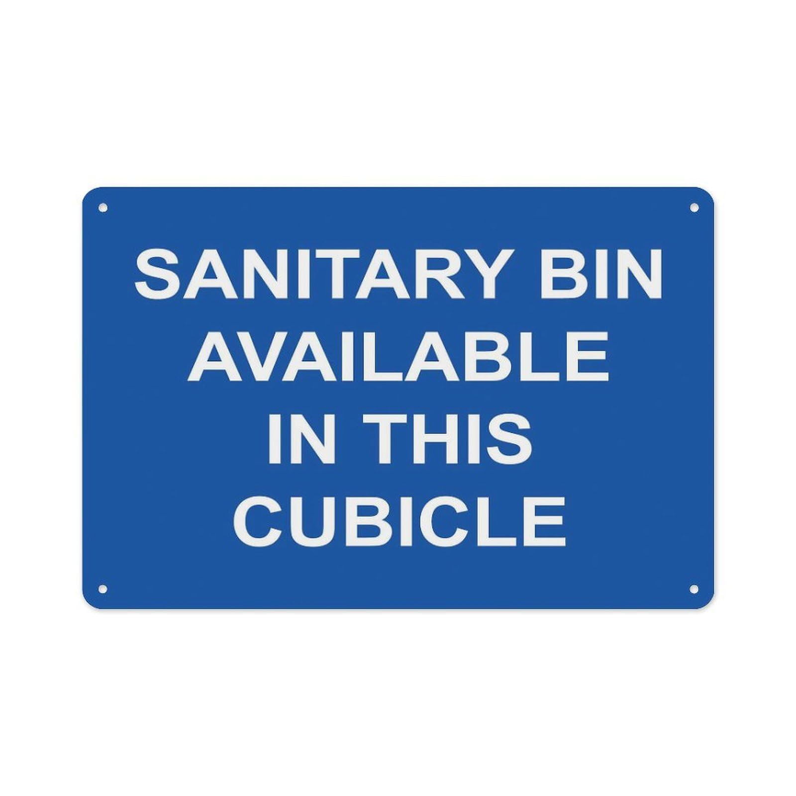 peiyeety Sanitary Bin Available In This Cubicle Sign Aluminum Tin Warning Signs For Home Outdoor Garden 12X16 Inches