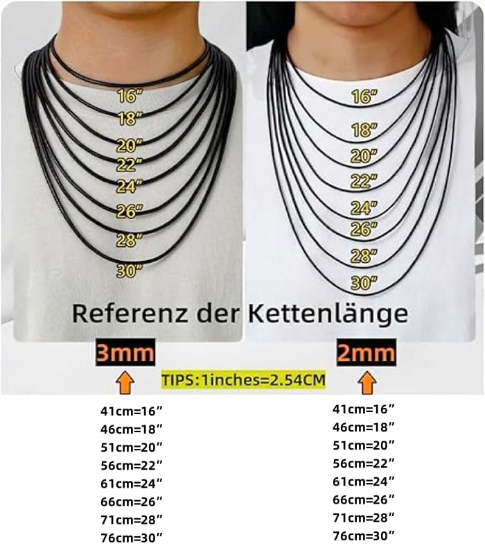 AFSTALR Herren Geflochten Lederkette Lederband 3mm Kunstleder Braun Leder Halskette Kette für Anhänger mit Edelstahl Verschluss 46cm